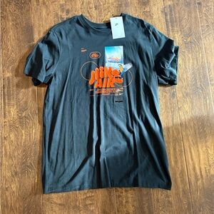 Nike Black and Orange Graphic Tee